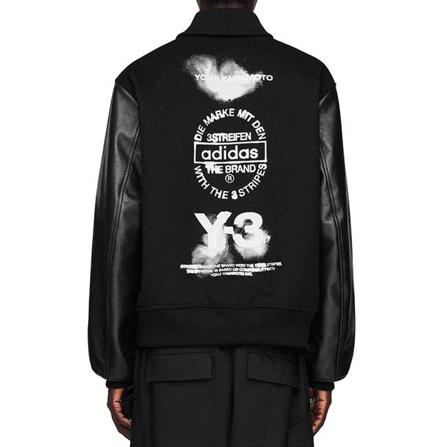 TIME SALE] Y-3 ワイスリー レターマンジャケット JX7338 袖レザー