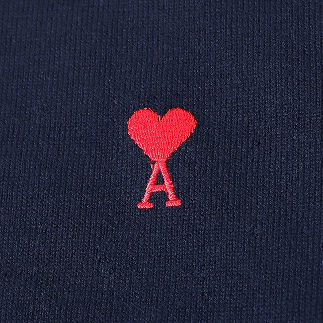 AMI PARIS アミパリス ハートロゴ刺繍 タートルネック ニットセーター