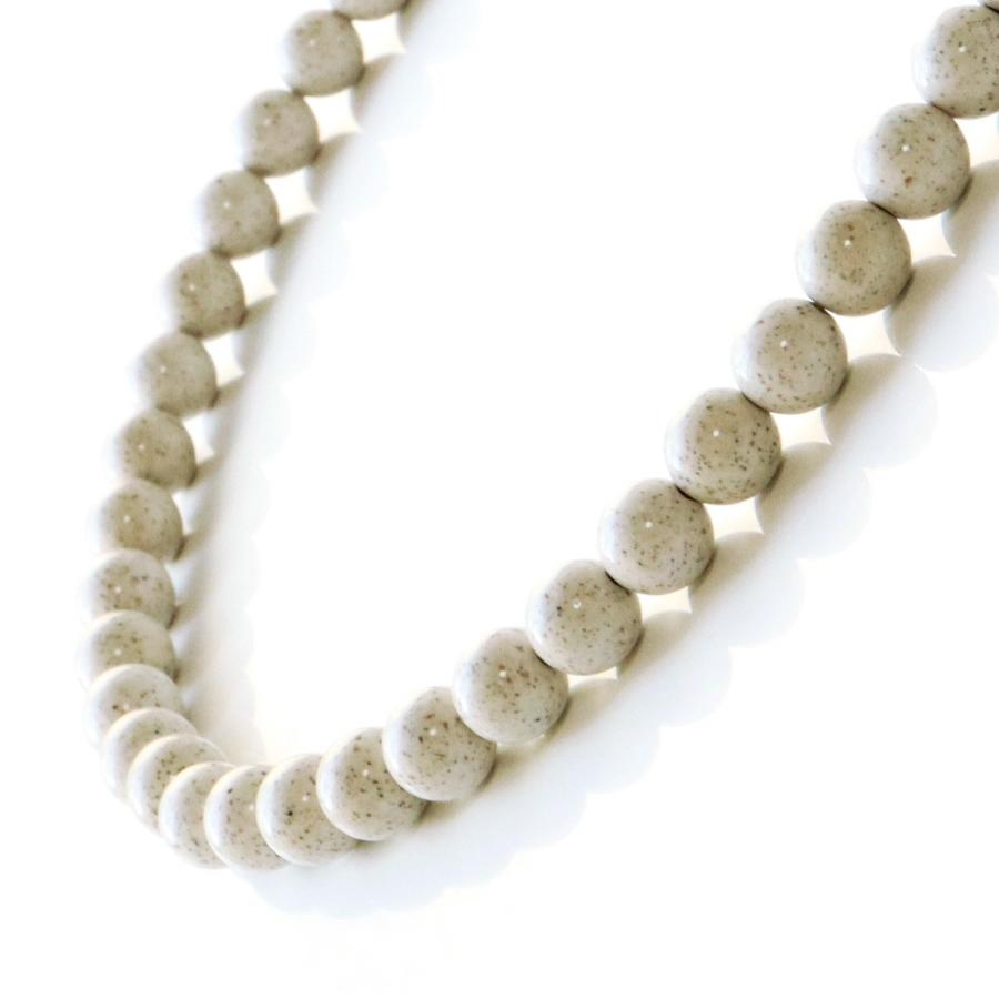 GOLD STONE 北投石 ネックレス 8mm 40cm 台湾産 台湾産 マイナスイオン