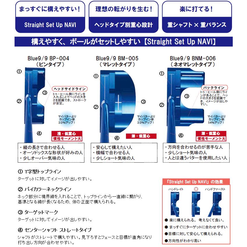 kasco（キャスコ） 限定 Blue9/9 パター BP-004 ピンタイプ / BM-005