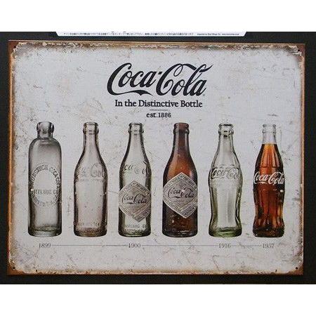Coca Cola（コカコーラ） ブリキ看板 アンティークボトル インテリア