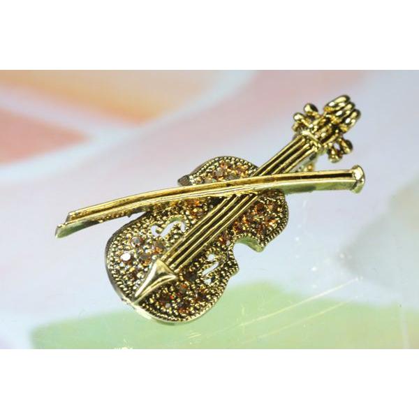 SWAROVSKI（スワロフスキー） ブローチ バイオリン ヴァイオリン 楽器