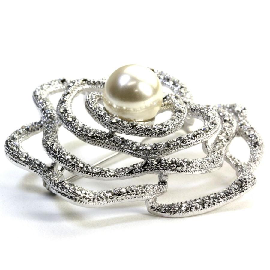 SWAROVSKI（スワロフスキー） ブローチ 卒業式 真珠 パール コサージュ