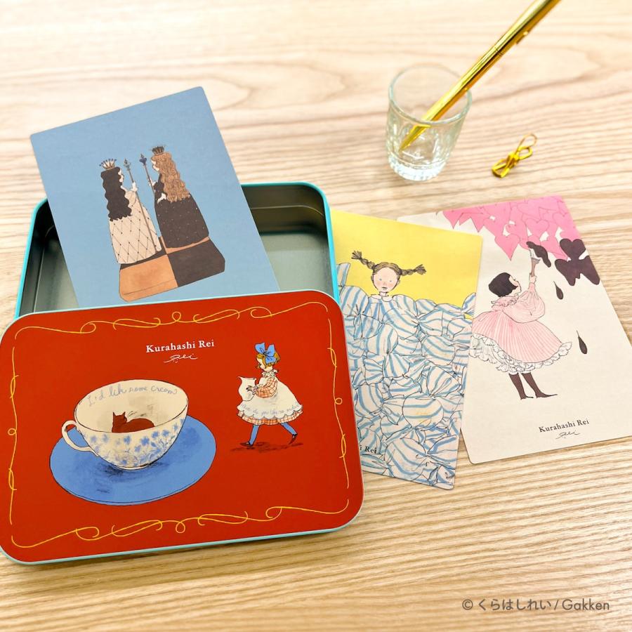 学研ステイフル 学研 公式 くらはしれい 缶入 ポストカード D095 GR YE