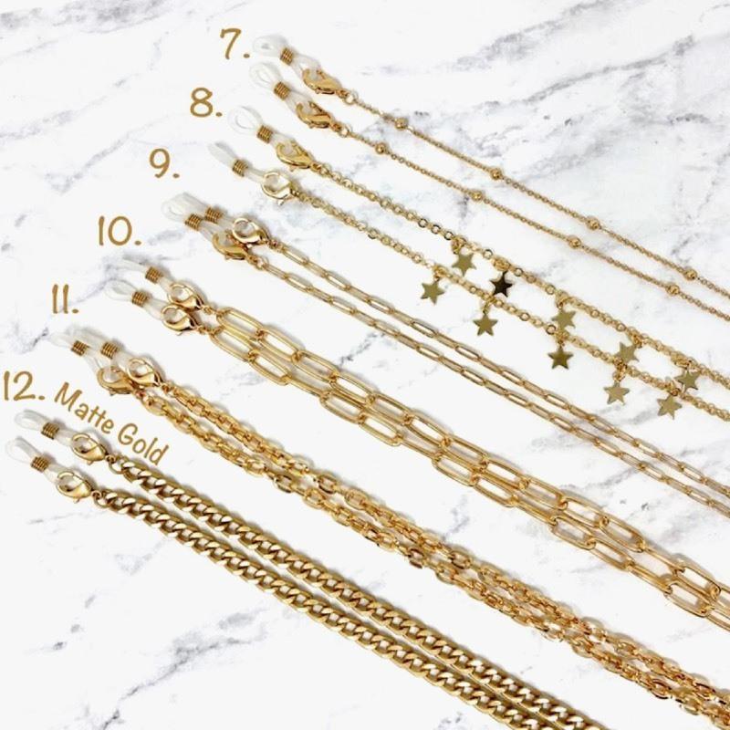 マスク メガネチェーンkz022 サングラス 眼鏡 ネックレス ビーズ