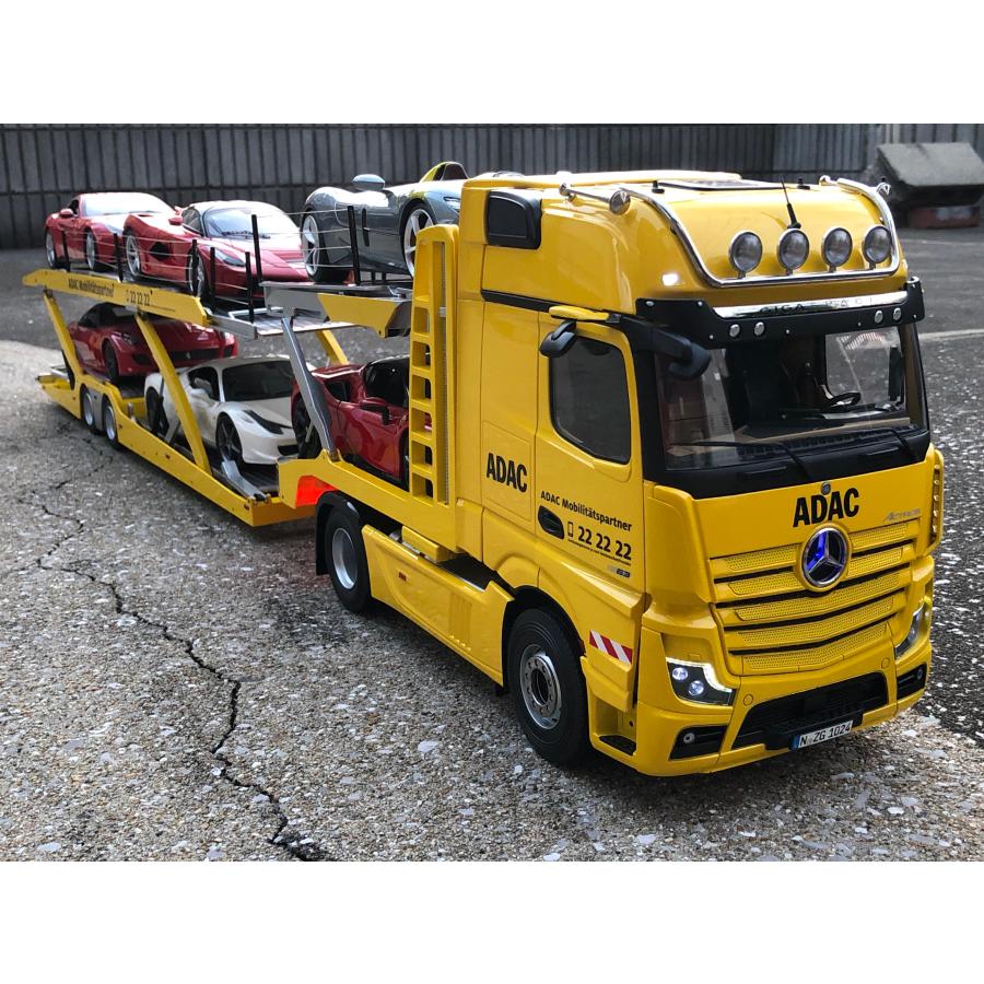 限定品 NZG 1/18 Mercedes Benz Actros Gigaspace + Lohr car