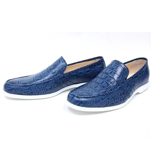 BajoLugo（バジョルゴ） レザーローファー 背ワニ クロコ 型押し