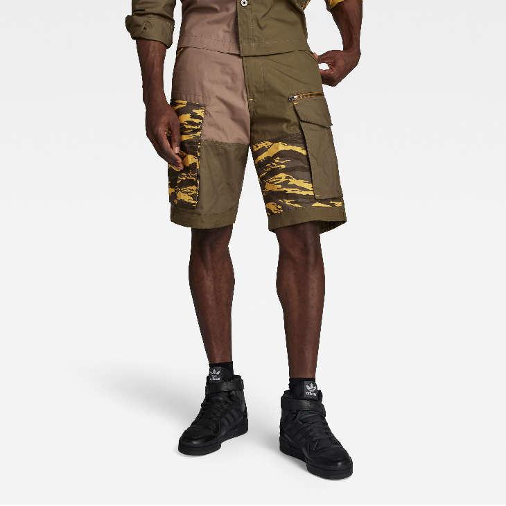 G-STAR RAW (ジースターロゥ) ROVIC MIX ZIP RELAXED SHORTS (ロー