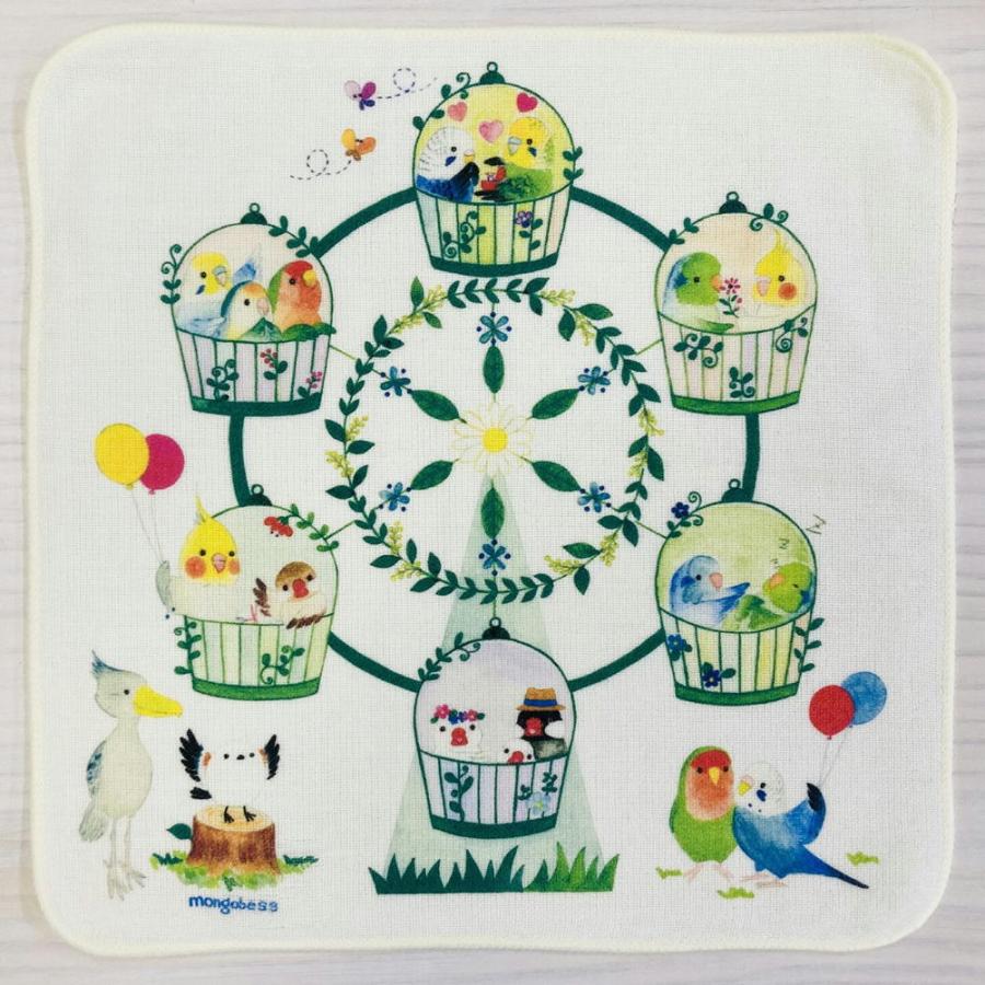 ☆ハンカチ☆ことり遊園地シリーズ☆観覧車 鳥雑貨・ことりグッズ