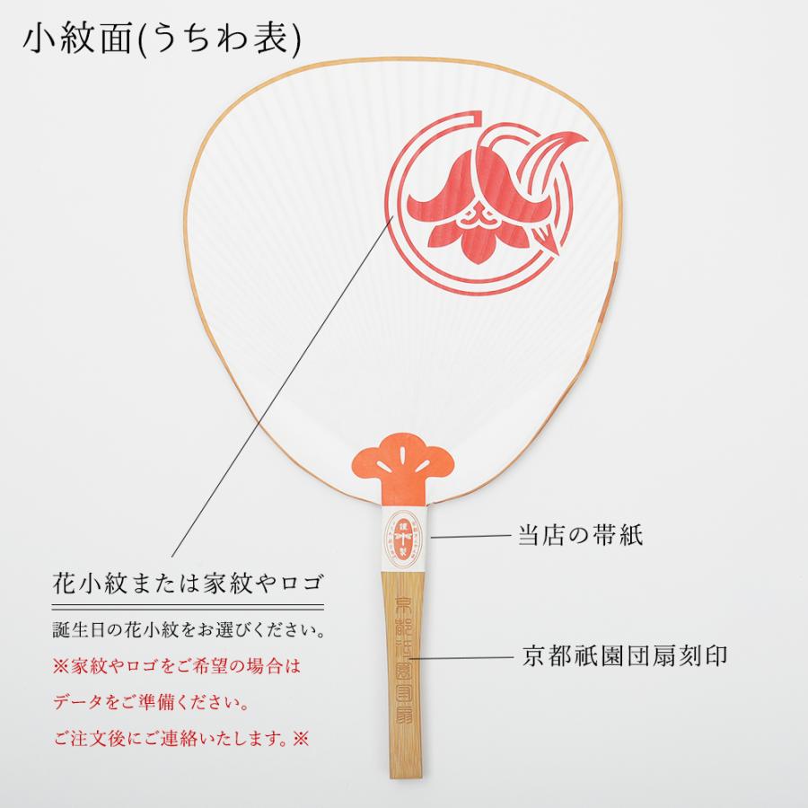 うちわ 団扇 オリジナル祇園うちわ 手書き文字デザインの名前入り 家紋