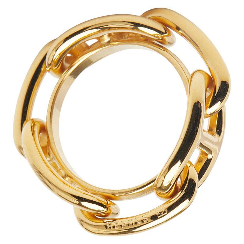 HERMES（エルメス） シェーヌダンクル スカーフリング ゴールド メッキ