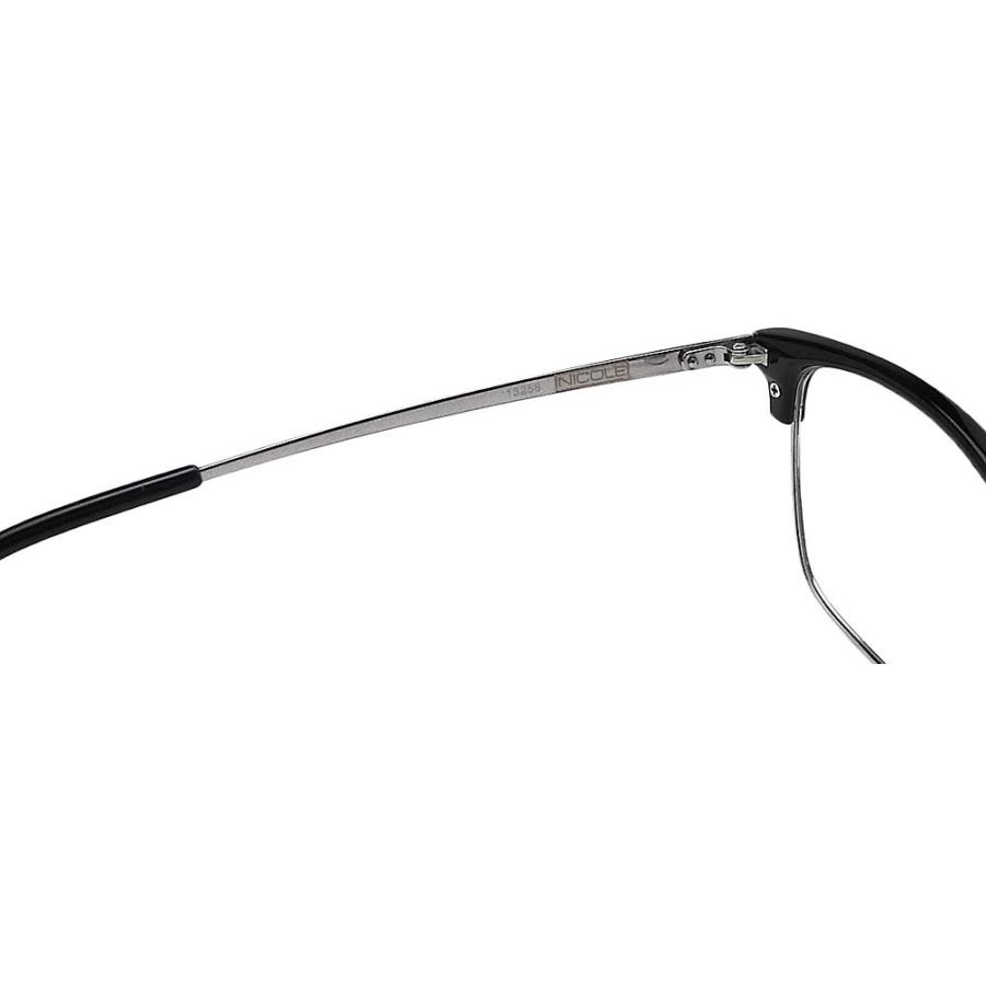 NICOLE（ニコル） メガネ 13258 1 眼鏡 伊達メガネ 度付き ブラック
