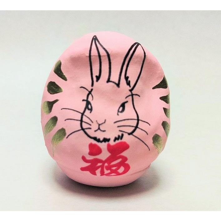 干支 卯年だるま ウサギ ピンク 0号 ミニサイズ 4.5cm 高崎 ダルマ