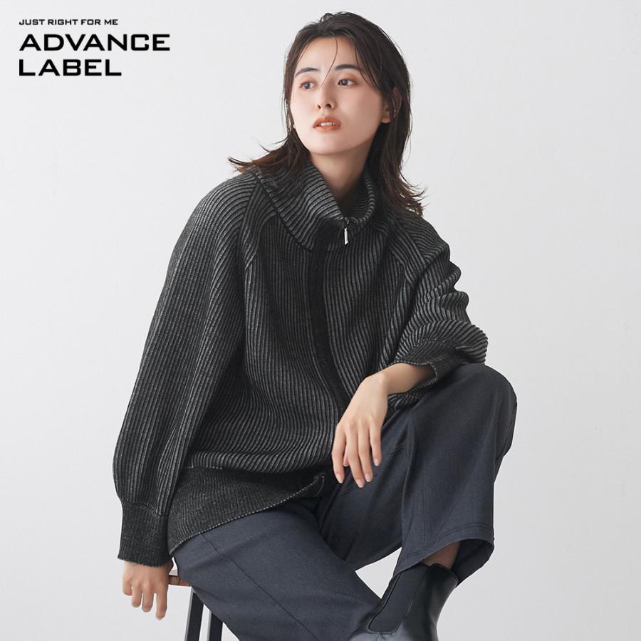 GUNZE（グンゼ） リブ編みニット ブルゾン 秋 冬 レディース ゆったり