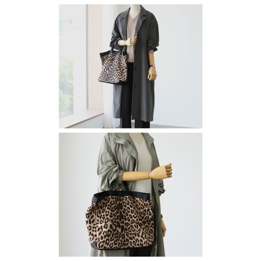トートバッグ レディース レオパード A4 2way ハンドバッグ ショルダー