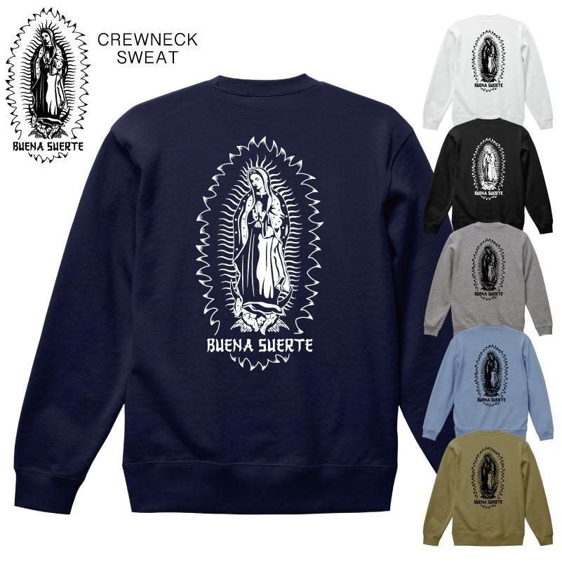 グアダルーペ 聖母マリア クルーネックスウェット 裏パイル トップス