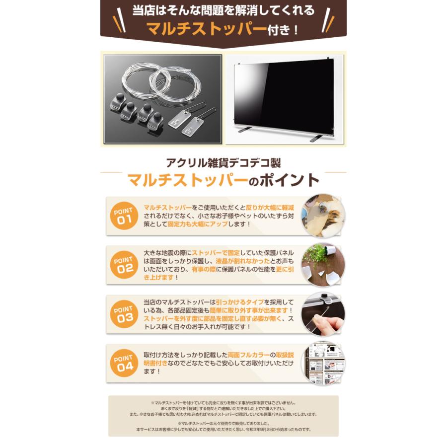 テレビ保護パネル 55型 55インチ クリアパネル テレビガード テレビ