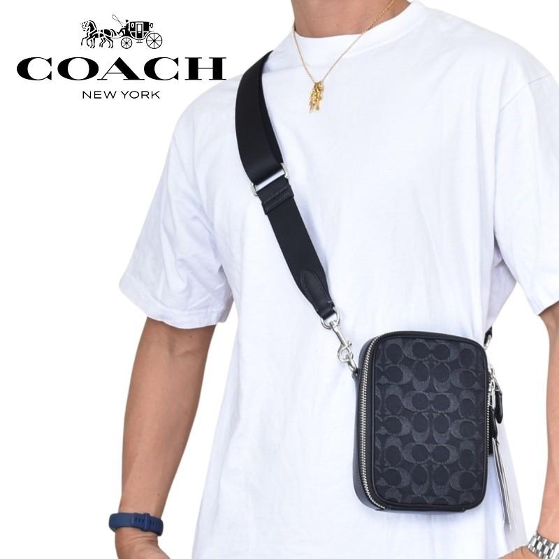 COACH（コーチ） ショルダーバッグ ポーチ 小さめ シグネチャー デニム