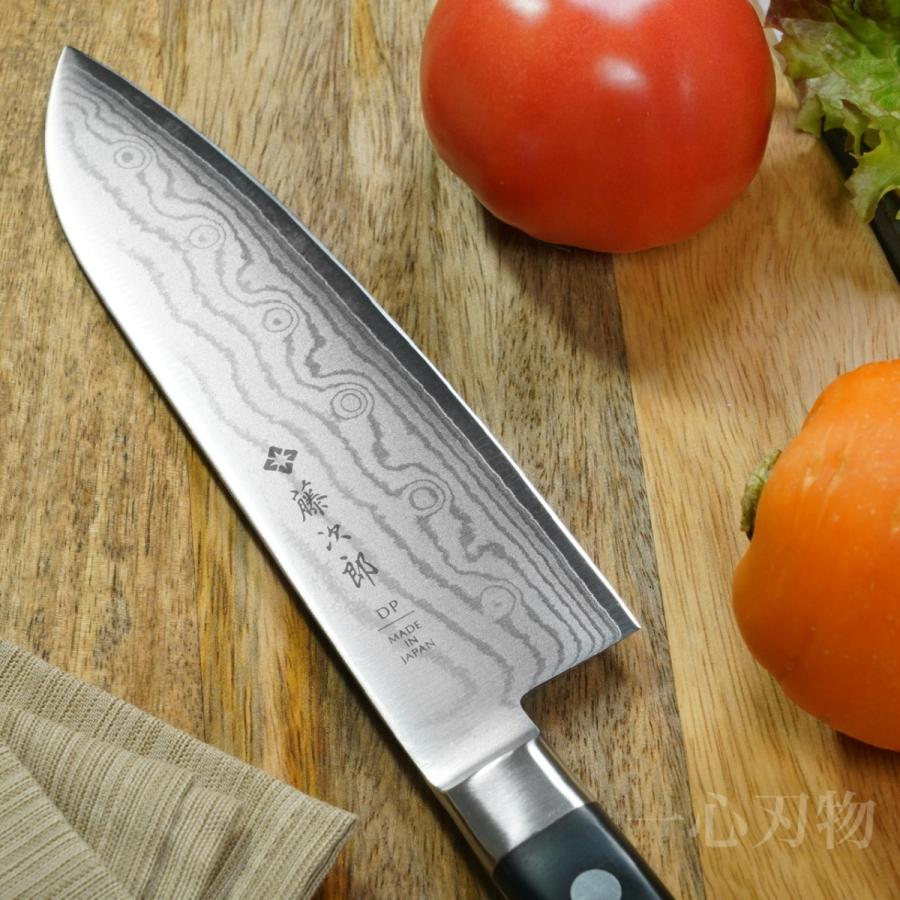 藤次郎 包丁 三徳 V金10号 CLASSICダマスカス 37層ダマスカス鋼 霞流し