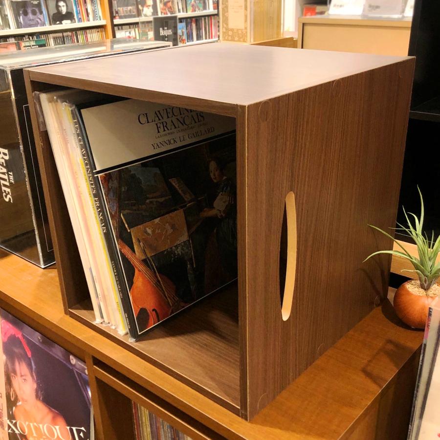 レコードラック / 1マスタイプ 取っ手付きレコードラック(LP約80枚収納