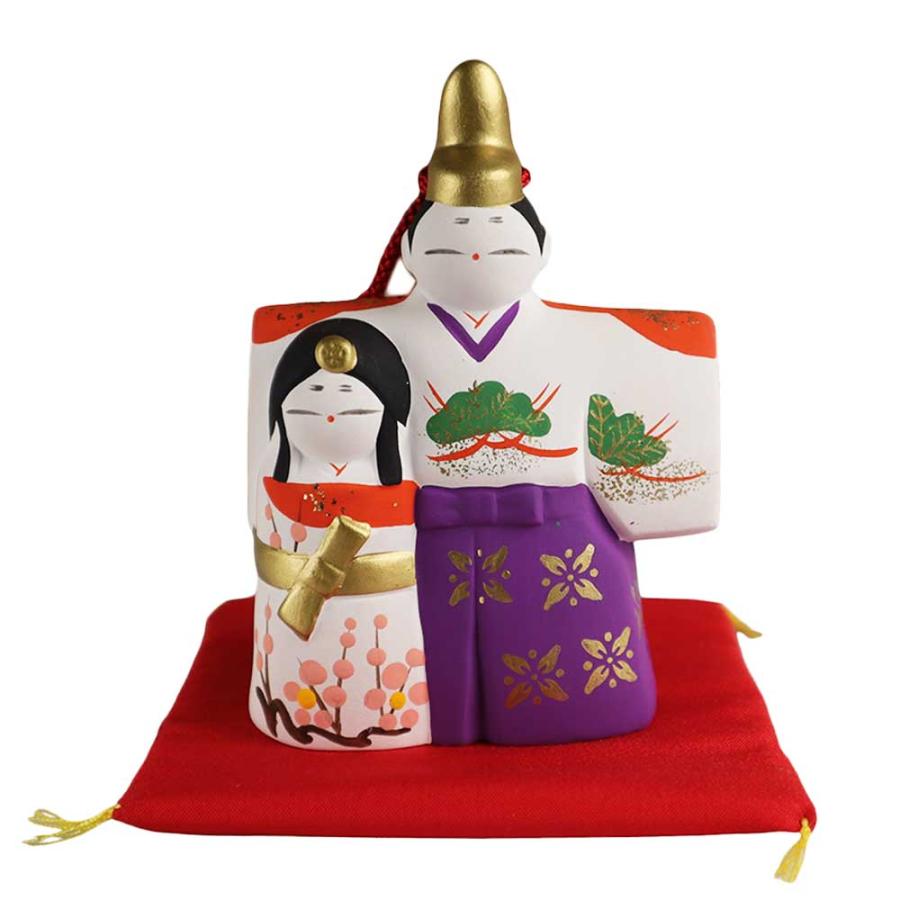 雛人形 コンパクト 陶器 小さい 可愛い ひな人形/ 平安雛 立雛土鈴