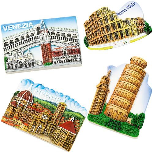 イタリア お土産 マグネット4個セット｜マグネット ヨーロッパ 雑貨