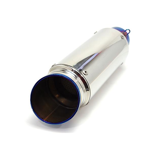 チタンブルー GPサイレンサー スーパーショート 60.5mm/ 60.5パイ 汎用