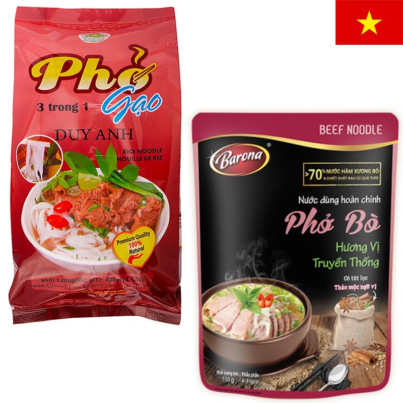 本格フォーセット フォー乾麺400g＋希釈用スープ150g 各1点 米麺