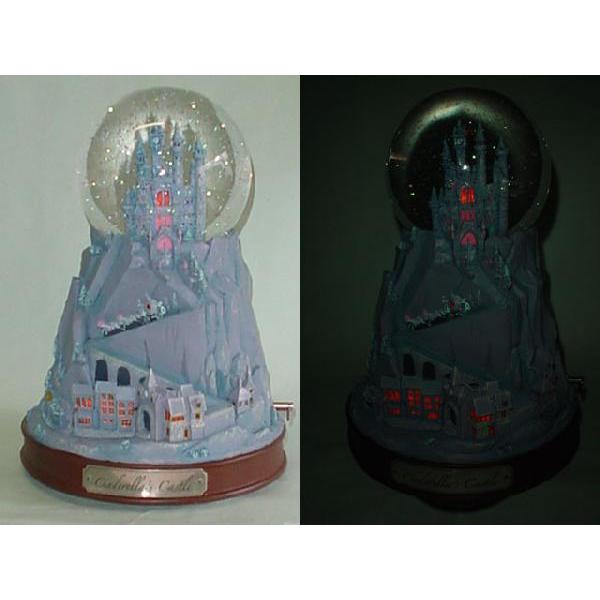 US ディズニー限定」 “シンデレラ城” ライトアップ オルゴール スノー