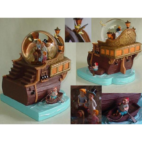 US ディズニー限定」 “ピーターパン” ブックエンド スノードーム