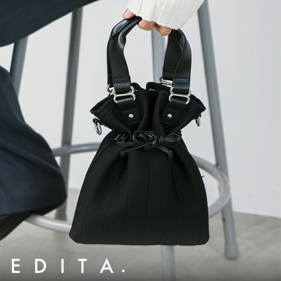 EDITA.（エディータ） 巾着バッグ レディース 小さめ ショルダー 2WAY