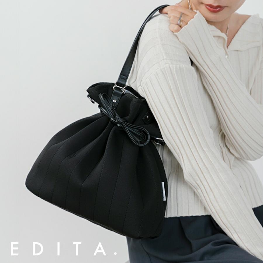 EDITA.（エディータ） 巾着バッグ A4対応 洗える 軽い 大容量 2way