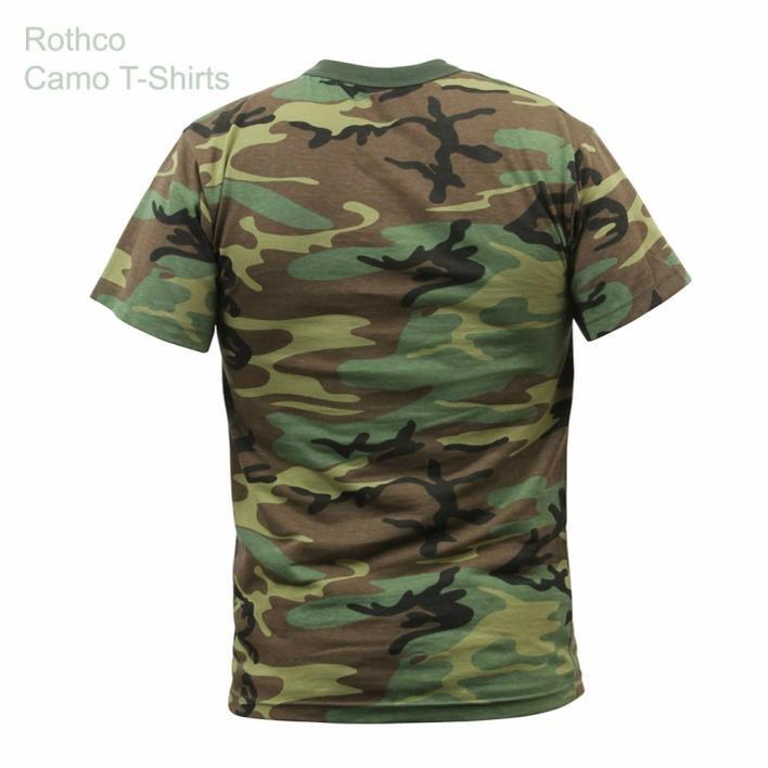 ROTHCO（ロスコ） USA ミリタリーTシャツ 迷彩ウッドランド柄 メンズ