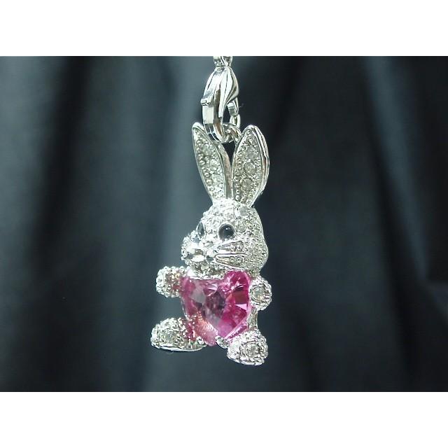SWAROVSKI（スワロフスキー） 携帯ストラップ うさぎ 兎 ウサギ ピンク