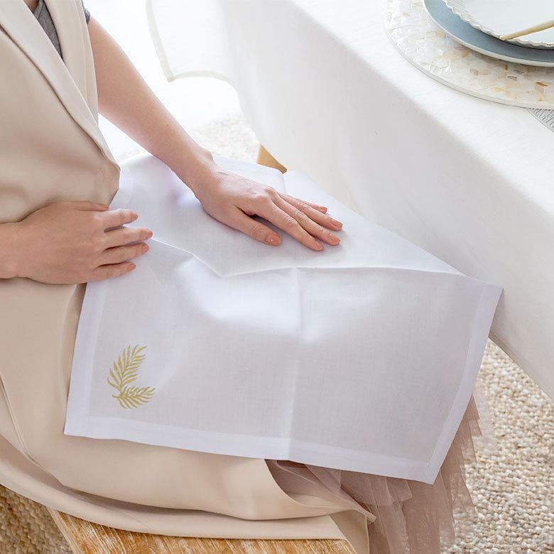 ELEMENTS ナプキン ナフキン マルチクロス ベトナム 刺繍 約 W 46cm D