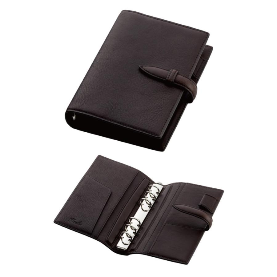 Brelio/ブレイリオ システム手帳 バイブルサイズ 本革 ミネルバ