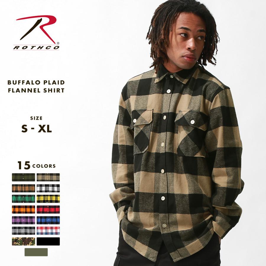 ROTHCO（ロスコ） シャツ 長袖 ブロック チェック柄 メンズ USAモデル