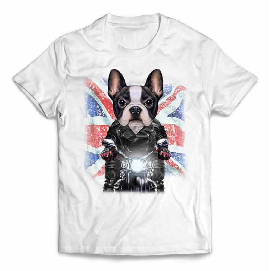 かわいい フレンチブルドッグ ドッグ 犬 いぬ バイク イギリス】メンズ