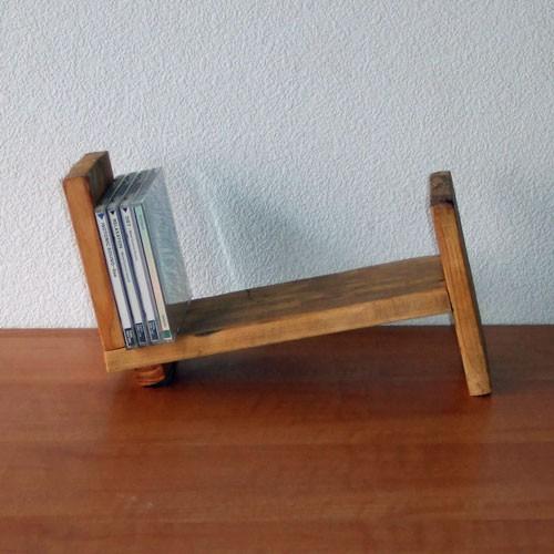 CDラック 木製ラック ハンドメイド家具 リサイクルウッド : cafemoku