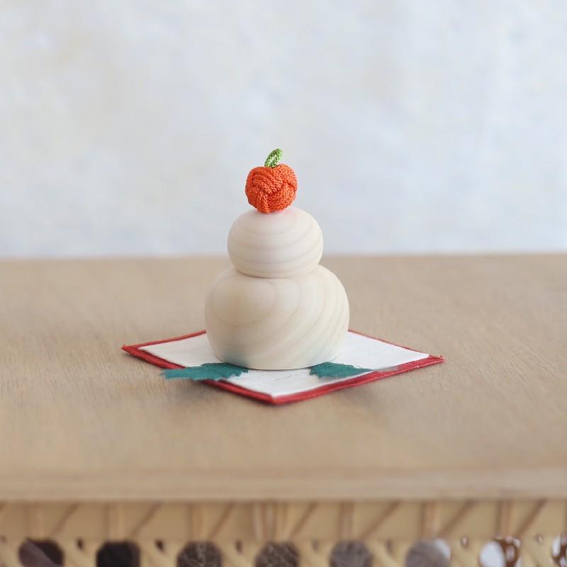 中川政七商店 小さな鏡餅飾り 鏡餅 飾り 木 木製 お正月飾り : FAVOR