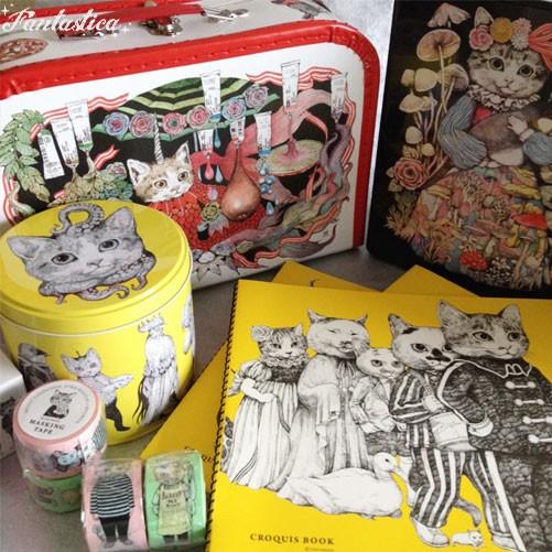 ヒグチユウコ ホルベイン・ブリキ丸缶 深海猫と動物たち : fantastica