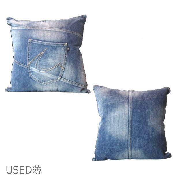 マストロ リメイクデニムクッション ジーンズクッション 45cm ポケット