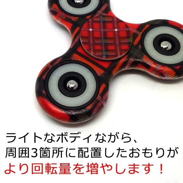 ハンドスピナー チェック柄 フィジェットスピナー ストレス解消 ADHD用