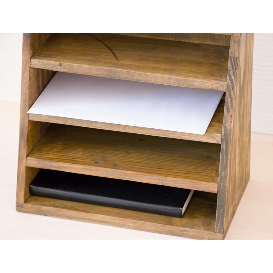 レターカードラック 木箱 収納 ボックス カードスタンド CD ポスト