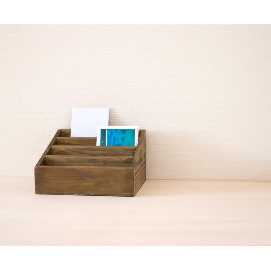 木製レターラック ポストカードホルダー オリジナルペイント フランス