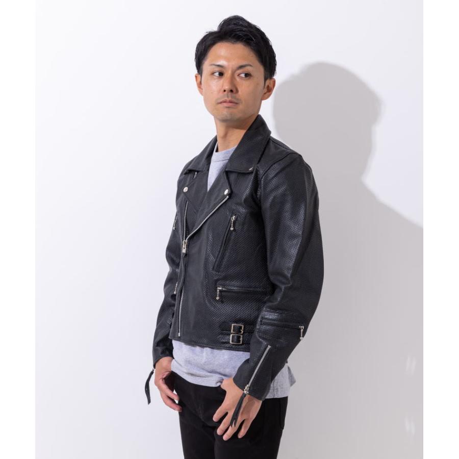 フリーダムレザー 革ジャン メンズ 本革 UKタイプダブルライダース