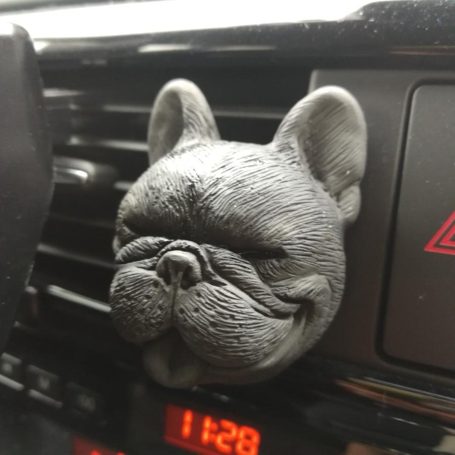 フレンチブルドッグ 雑貨 動物 グッズ アロマストーン 素焼き