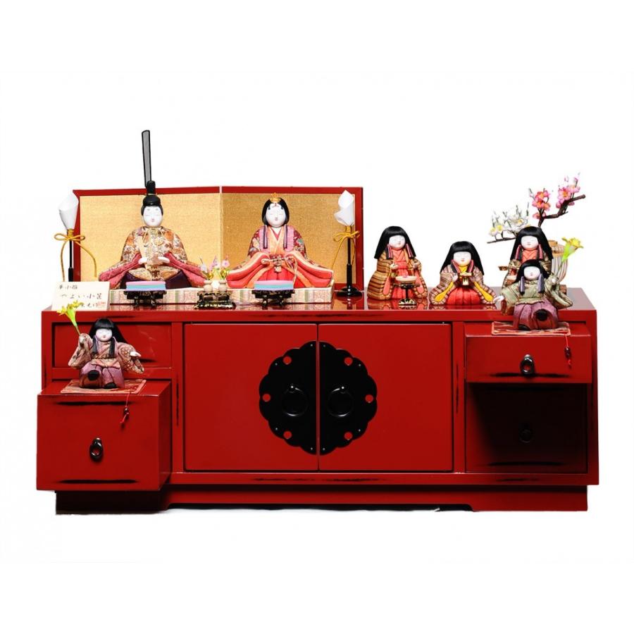 木目込】【雛人形】木目込／収納タイプ木目込人形：やよい小箱：柿沼