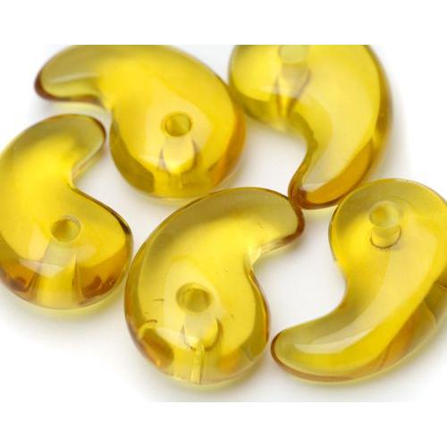 勾玉 シトリン 黄水晶 まがたま 30mm 天然石 パワーストーン 水晶 風水