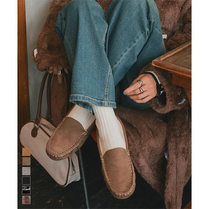 KOBE LETTUCE（神戸レタス） モカシン ムートンローファー レディース